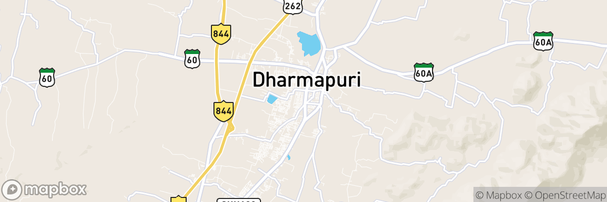 Dharmapuri, Tamil Nādu map