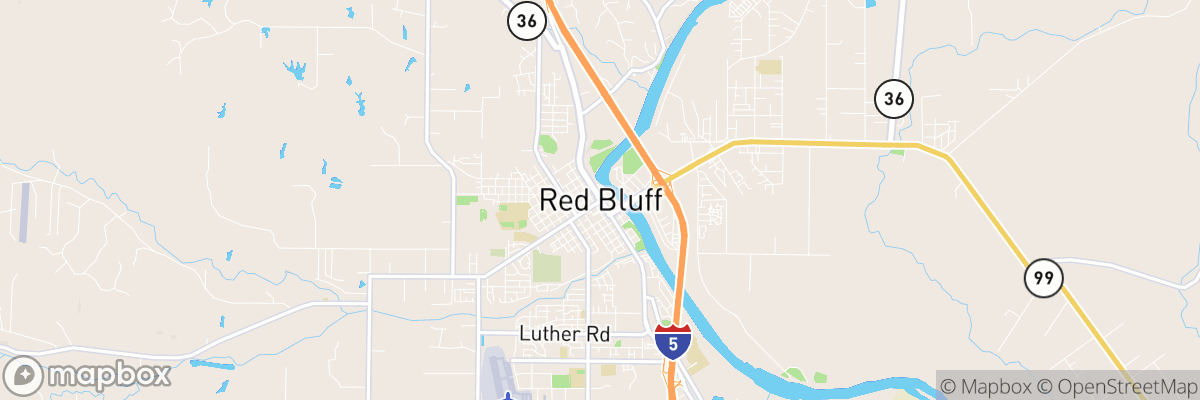 Red Bluff, California map