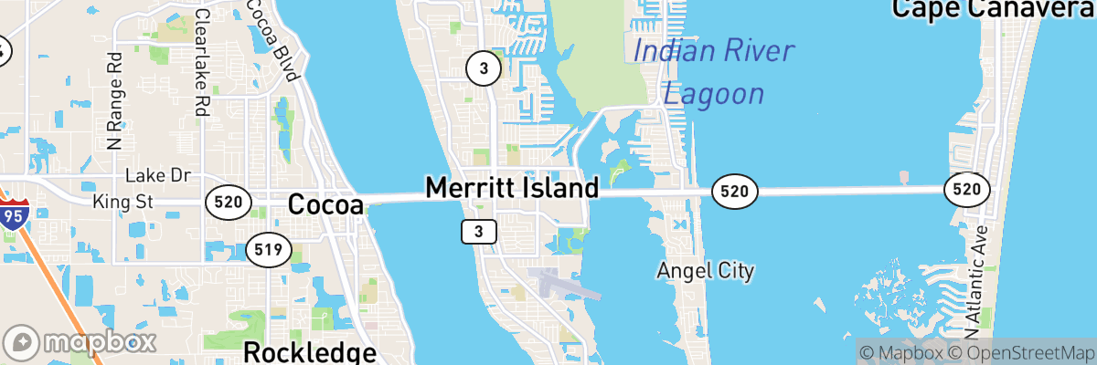 Merritt Island, Florida map