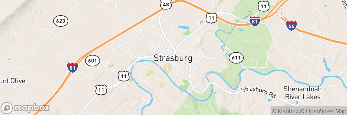 Strasburg, Virginia map