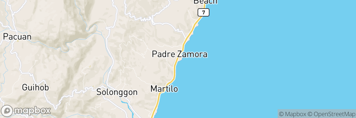 Padre Zamora, Central Visayas map