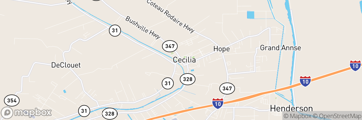 Cecilia, Louisiana map