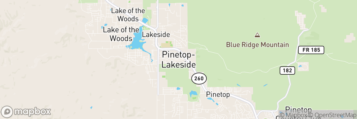 Pinetop-Lakeside, Arizona map