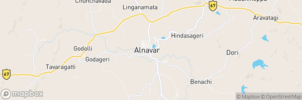 Alnāvar, Karnataka map