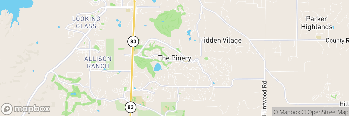 The Pinery, Colorado map