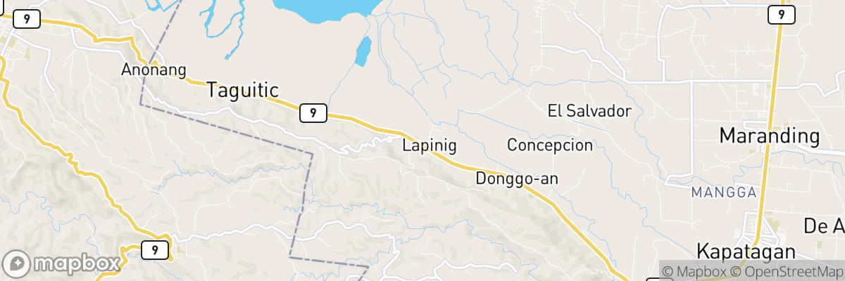 Lapining, Northern Mindanao map