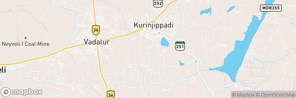 Kurinjippādi, Tamil Nādu map