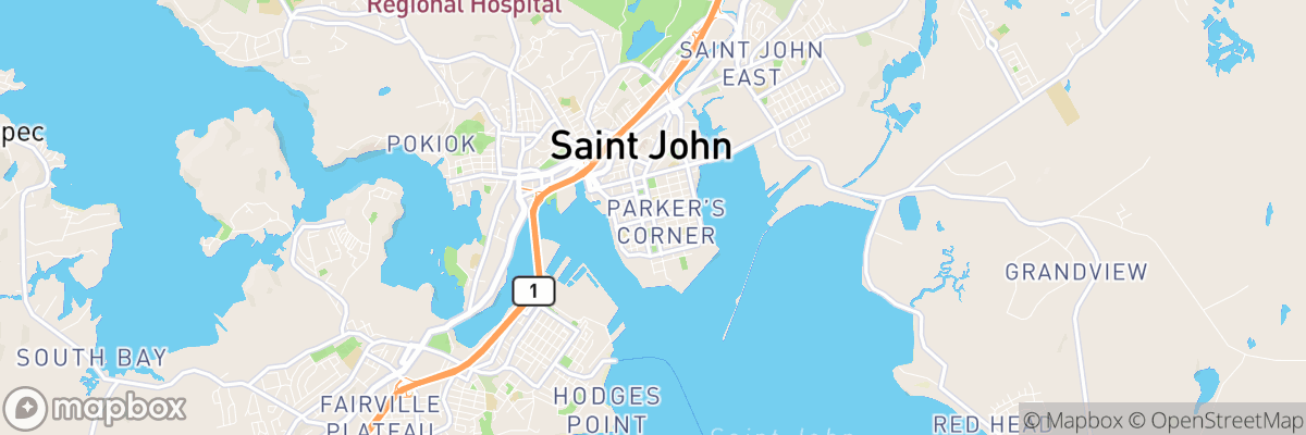 Saint John, New Brunswick map