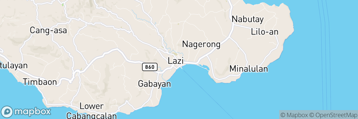 Lazi, Central Visayas map