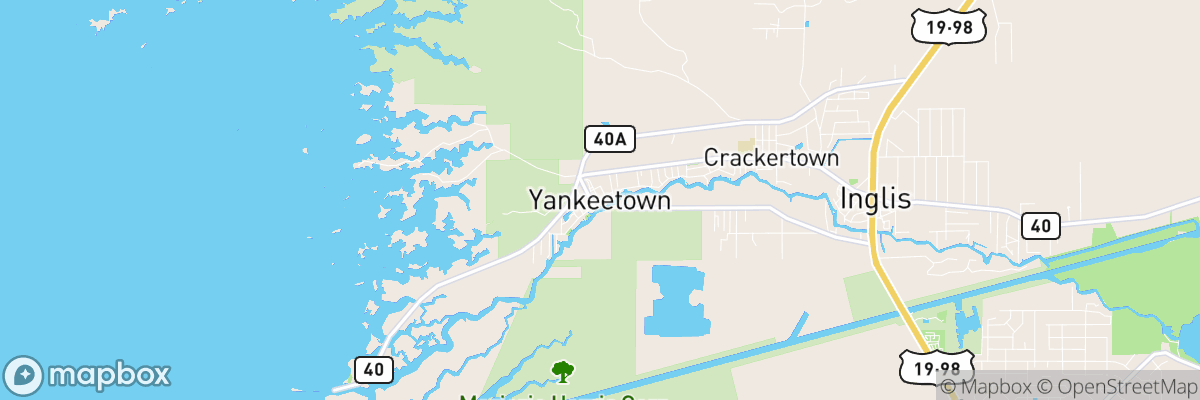 Yankeetown, Florida map