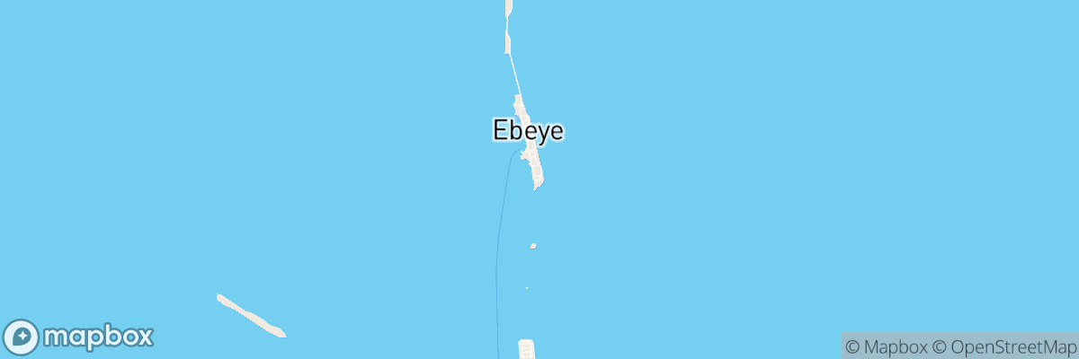 Ebaye, Kwajalein Atoll map