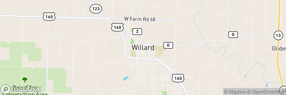 Willard, Missouri map