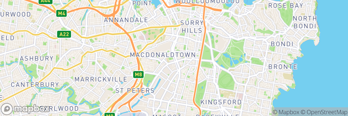 Alexandria, New South Wales map