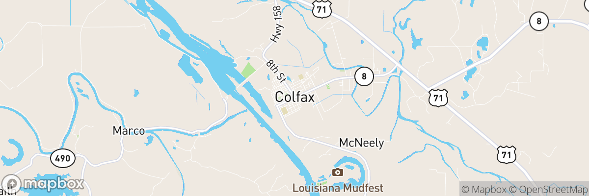 Colfax, Louisiana map