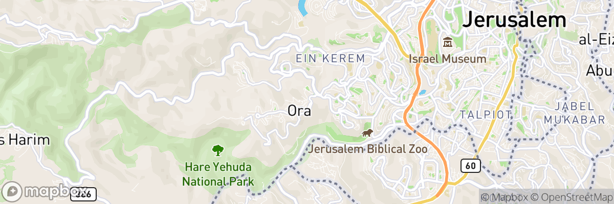 Ora, Jerusalem map