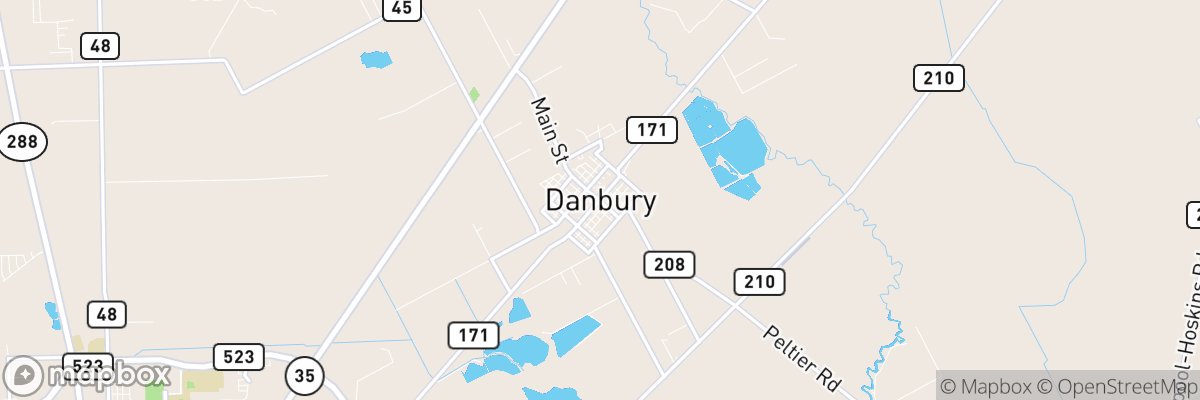 Danbury, Texas map