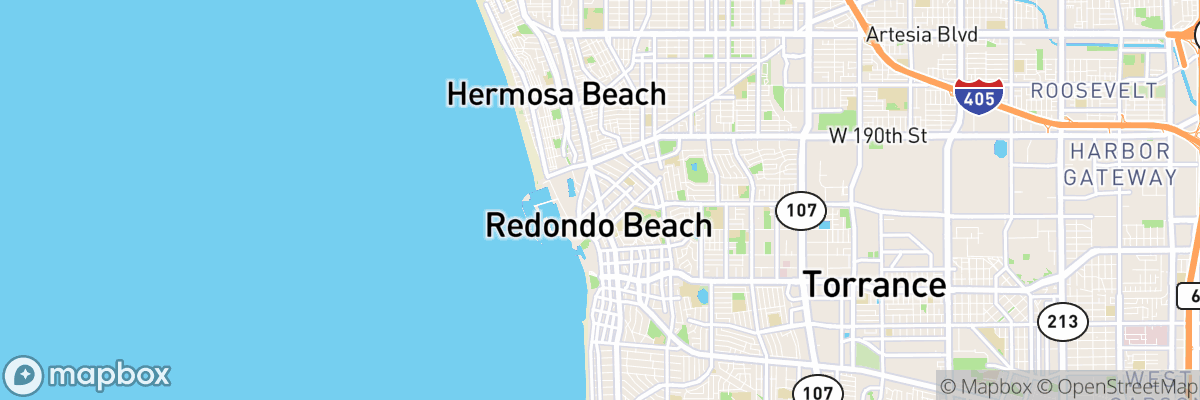 Redondo Beach, California map