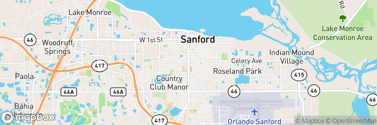 Sanford, Florida map