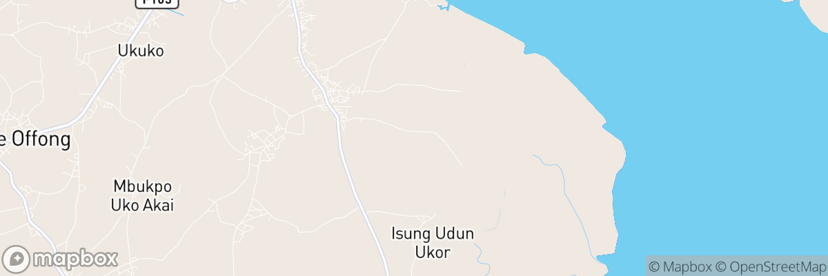 Udung Uko, Akwa Ibom State map