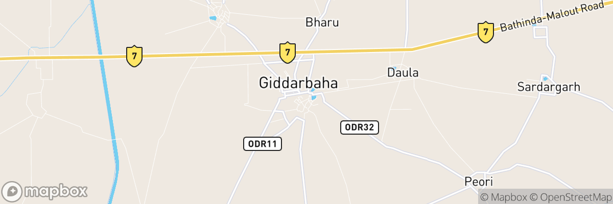 Giddarbāha, Punjab map