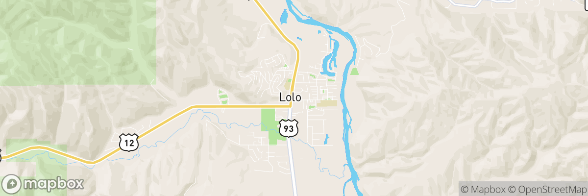 Lolo, Montana map