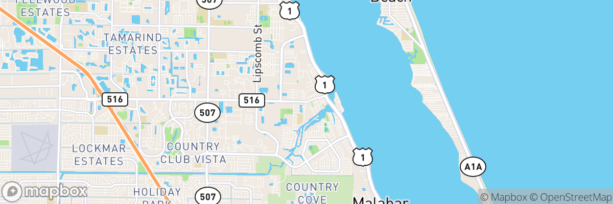 Palm Bay, Florida map