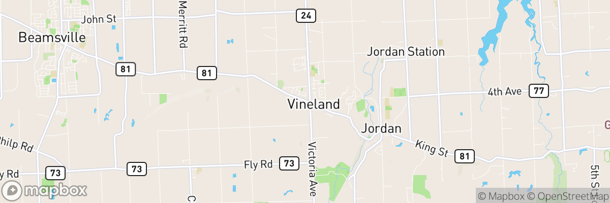 Vineland, Ontario map