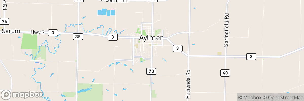 Aylmer, Ontario map