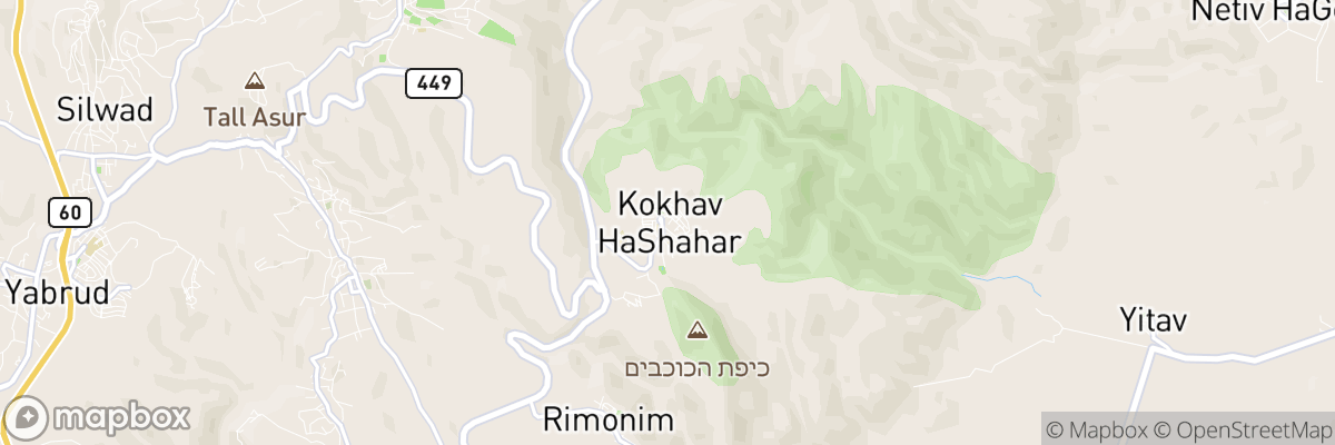 Kokhav HaShaẖar, Jerusalem map