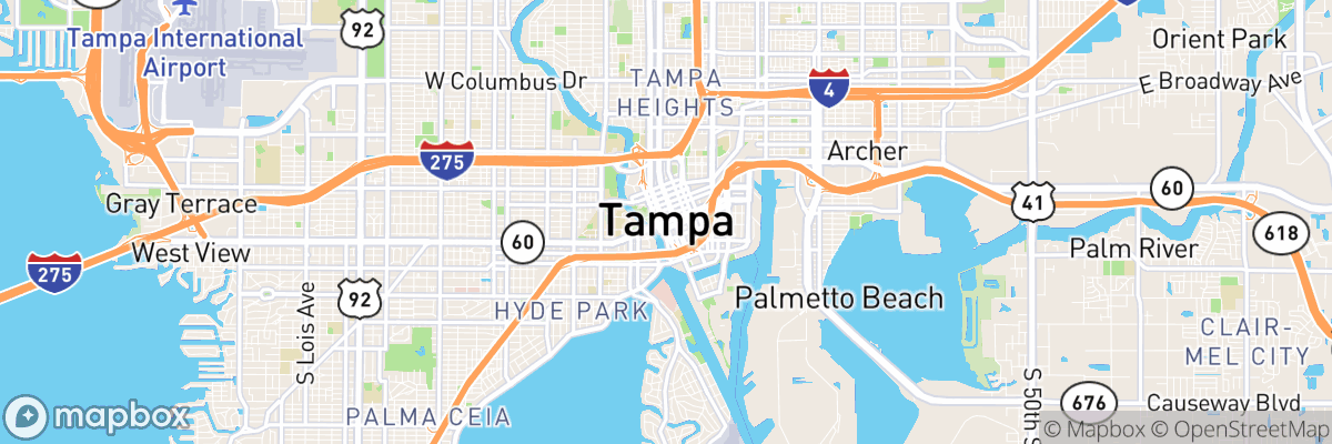 Tampa, Florida map