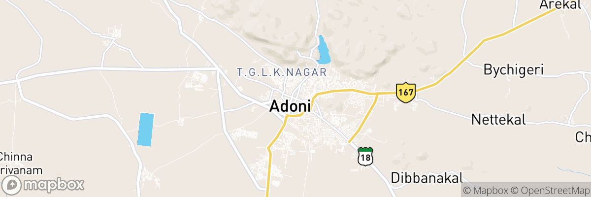 Adoni, Andhra Pradesh map