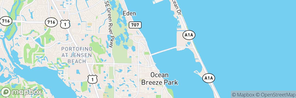 Jensen Beach, Florida map