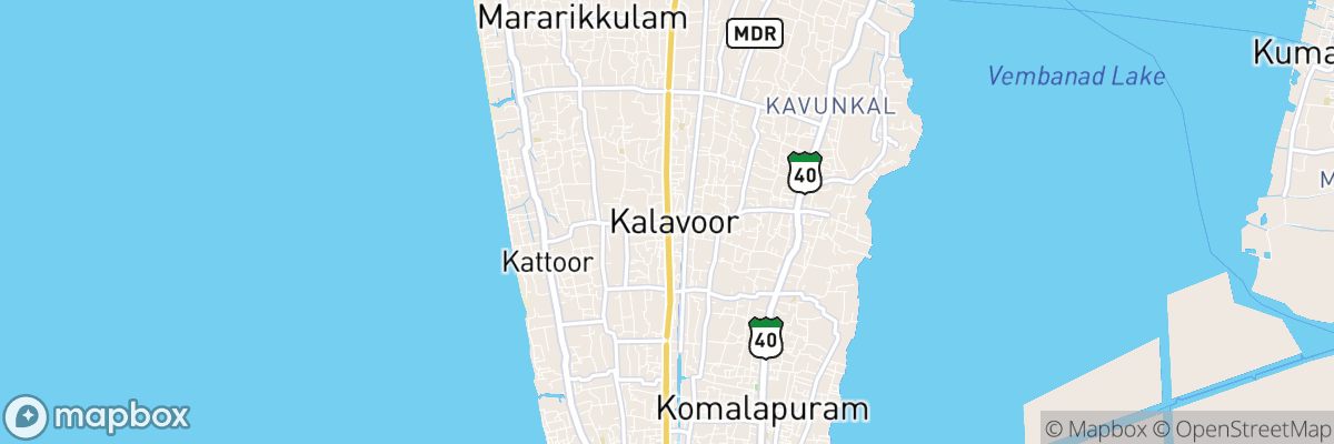 Kalavoor, Kerala map