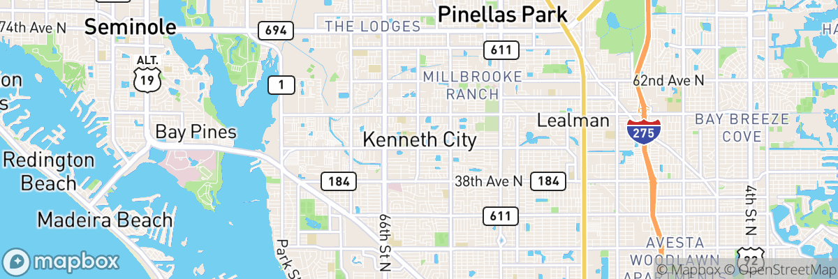 Kenneth City, Florida map