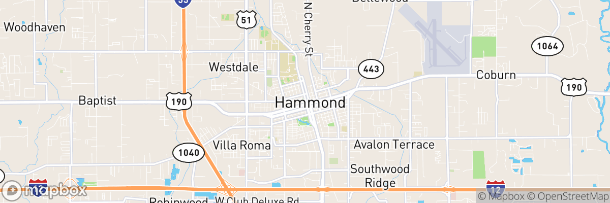 Hammond, Louisiana map