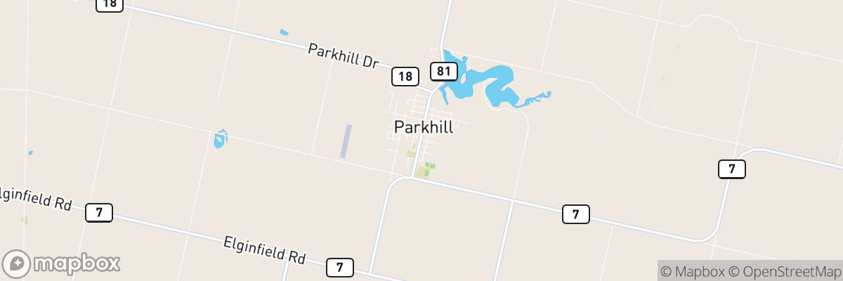 Parkhill, Ontario map