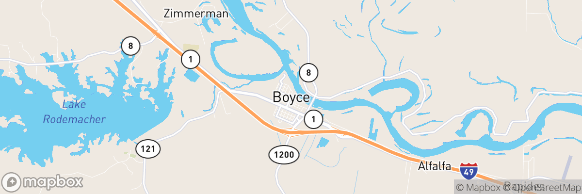 Boyce, Louisiana map