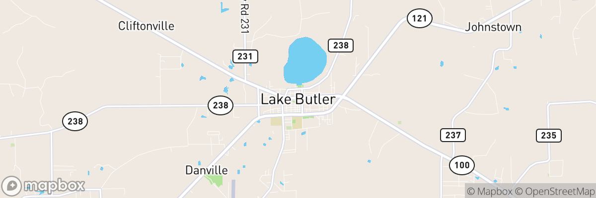 Lake Butler, Florida map