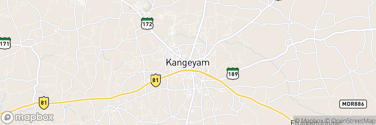 Kangayam, Tamil Nādu map