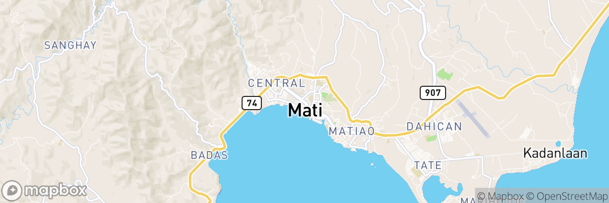 Mati, Davao map