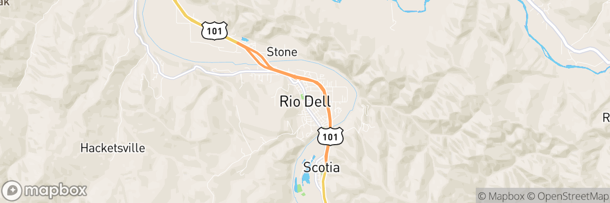 Rio Dell, California map