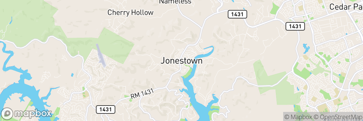 Jonestown, Texas map