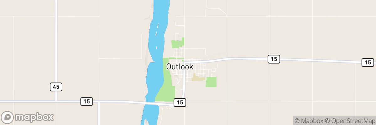 Outlook, Saskatchewan map