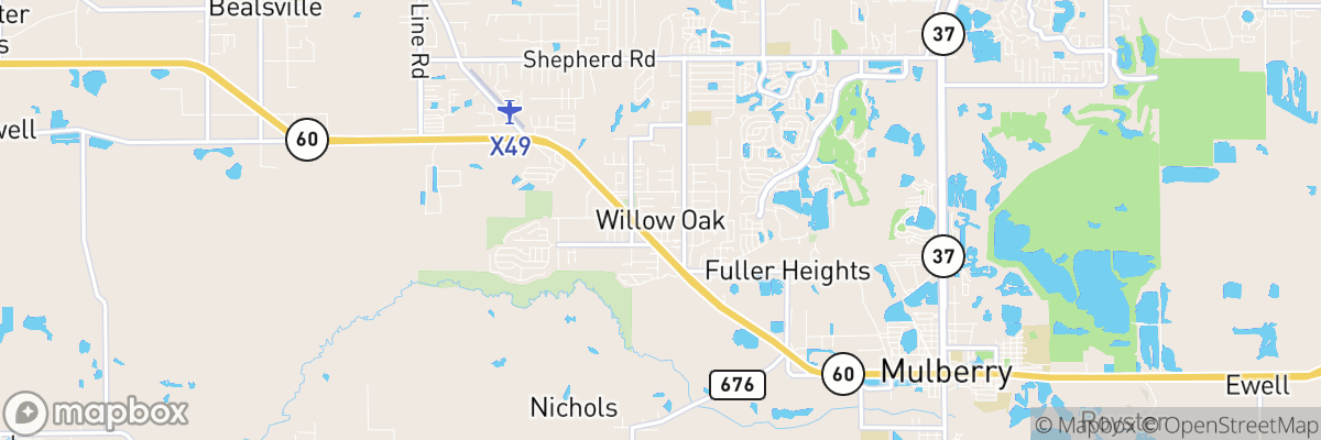 Willow Oak, Florida map