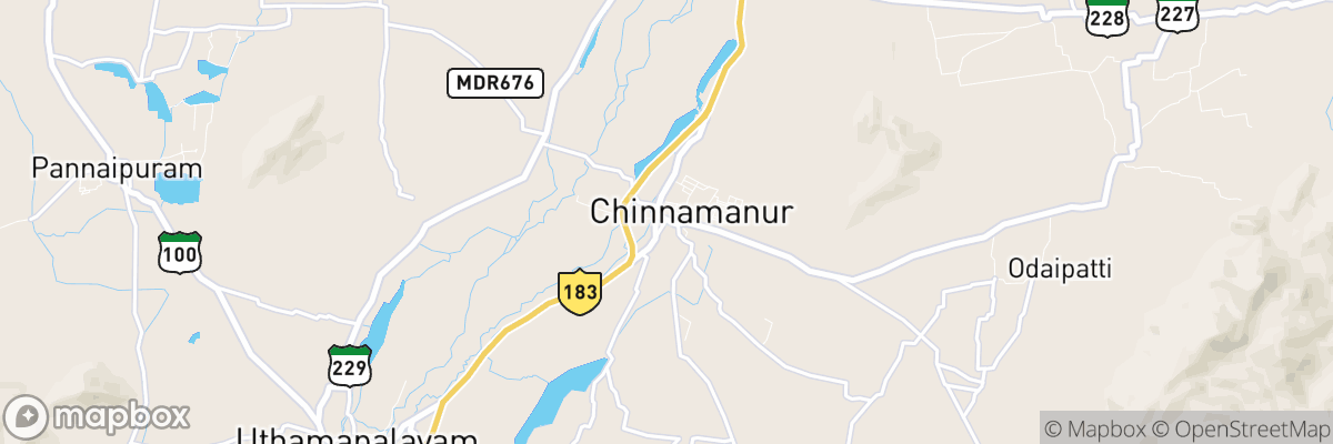 Chinnamanūr, Tamil Nādu map