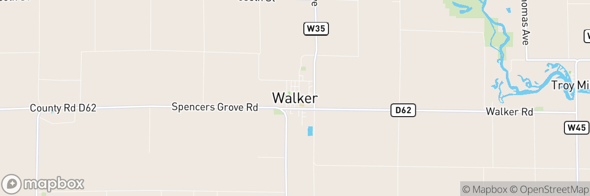 Walker, Iowa map