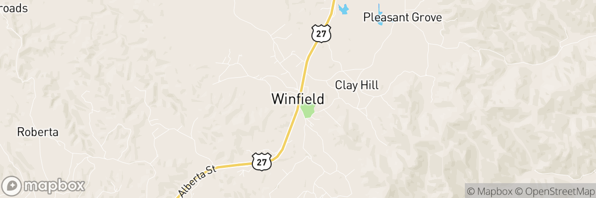 Winfield, Tennessee map