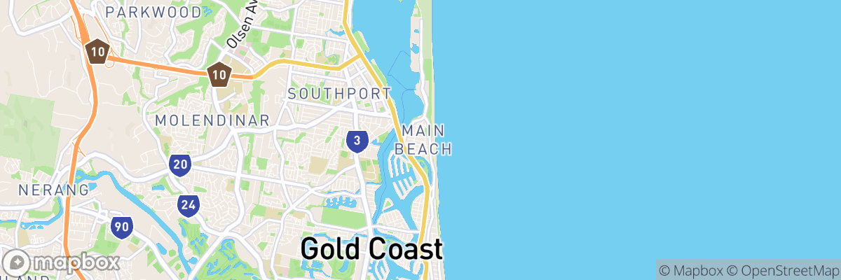 Main Beach, Queensland map