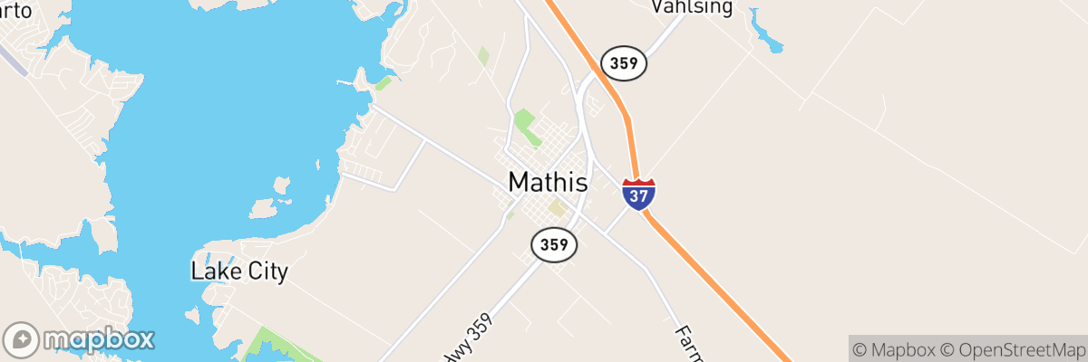 Mathis, Texas map