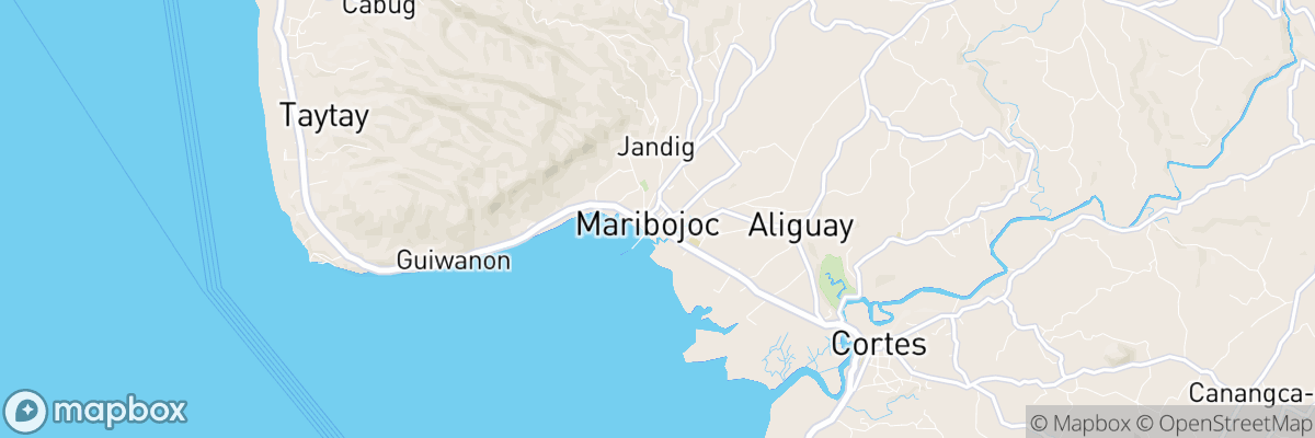 Maribojoc, Central Visayas map